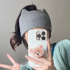 Faixa de cabelo feminina outono inverno chapéu 2025 novo estilo de malha oco chapéu superior pequeno rosto chapelaria es