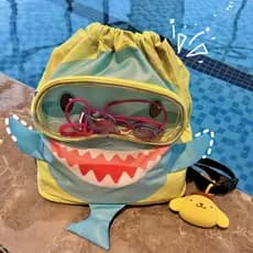 Tubarão natação saco cosmético seco molhado separação esportes saco de higiene pessoal à prova dwaterproof água grande c