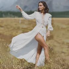 Roupas de proteção solar maiô feminino blusa exterior 2022 novo estilo algodão Casual solto longo praia jaqueta biquíni