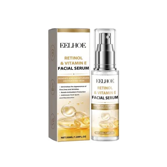 EELHOE Sérum Facial Noturno com Retinol e Vitamina E - Essência Hidratante e Iluminadora para a Pele