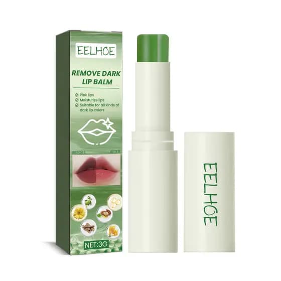 O bálsamo labial EELHOE para remoção de manchas escuras reduz as linhas dos lábios, esfolia a pele morta, hidrata os láb