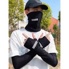 Correndo Takeaway luvas especiais piloto equipamento de ciclismo grupo beleza protetor solar máscara luvas manga gelo ma