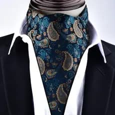 Lenço masculino usar cachecol Ascott Retro flor britânica moda terno cachecol camisa decote cachecol manter quente