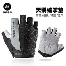Rock Brothers Luvas de Bicicleta Meio Dedo Luvas de Ciclismo Mountain Road Bike Bicicleta Dinâmica Homens Mulheres Equip