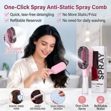【Spray 2-em-1】[Uso Fácil e Rápido] Pente/Spray/Suavizador/Cabelos Sem Frizz/Prático