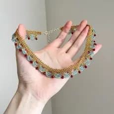 Gargantilha retrô Vintage colar feminino nova corrente de clavícula de renda