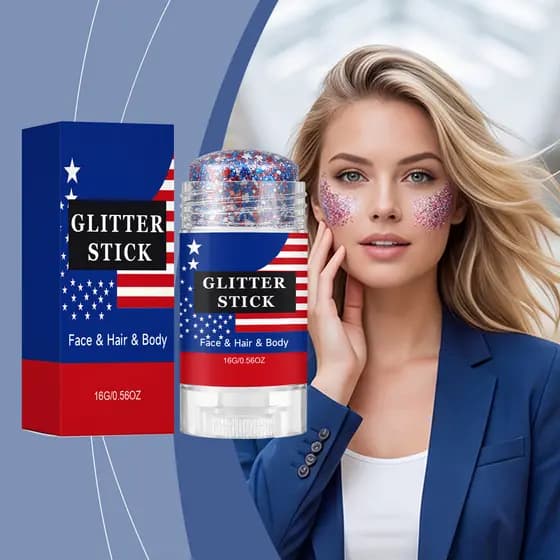 Lantejoulas Glitter maquiagem vara ingredientes suaves adicionar atmosfera criar maquiagem Facial brilhante cor Natural