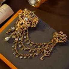 Nicho Love Lock Angel Broche KF Diamond Multi-Chain Tassel Broche Acessórios