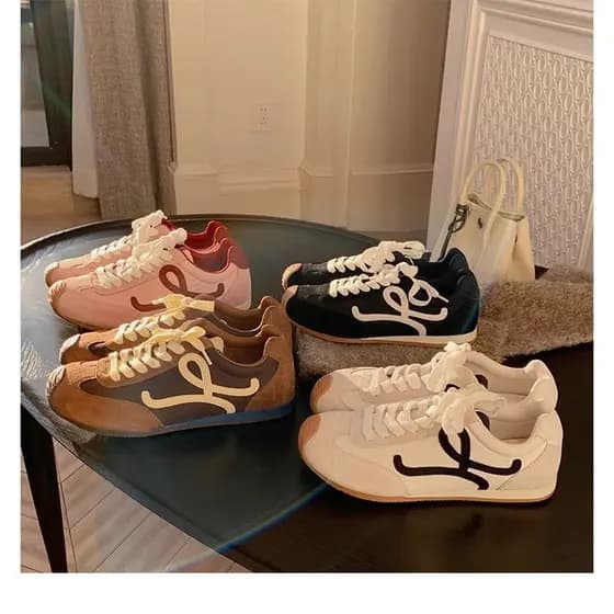 Aumento interno 5cm couro genuíno Casual sola plana sapatos de treinamento alemão feminino verão respirável esportes For