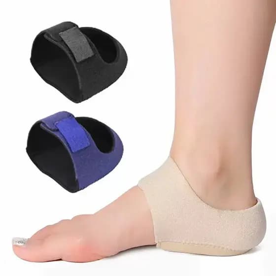 Capa de calcanhar com Velcro de silicone puro, capa protetora para calcanhar com absorção de choque, capa protetora para