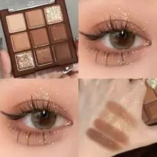 Paleta de sombras oficial autêntica de Chocolate Jiugongge Glitter perolado fosco cor terra puro desejo maquiagem Nude