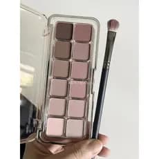 Paleta de sombras oficial autêntica de 12 cores, rosa, marrom, terra, baixa saturação, cinza, rosa, suave, totalmente fo