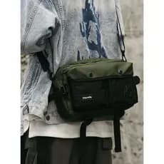 Bolsa mensageiro masculina novo estilo contraste cor mensageiro bolsa de ombro moda esportes ao ar livre caminhadas port