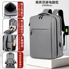 Mochila estilo empresarial Bolsa para computador Grande capacidade Abertura de 180 graus Fechamento Mochila de viagem à