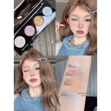 Paleta de sombras de quatro cores piscando Cowherd tecelagem menina paleta diamante sombra alto brilho deitado bicho da