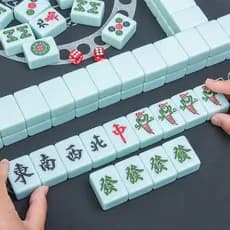 Mahjong marca doméstica mão esfregando feito à mão primeira classe médio grande Lantian Jade cor caixa de alumínio bolso