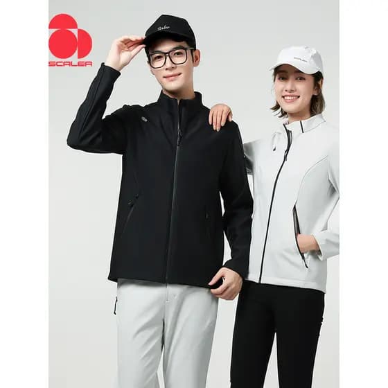ESCALAR ESCALAR Ao Ar Livre Outono Inverno Menstrual Tecido Soft Shell Roupas Senhoras Casual Jaqueta À Prova de Vento L