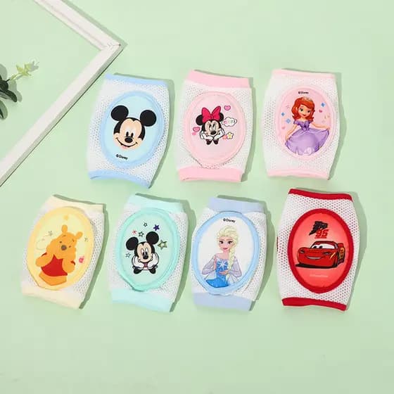 Joelheiras congeladas para bebês, joelheiras para engatinhar, primavera verão, estilo fino, resistente a choques, equipa