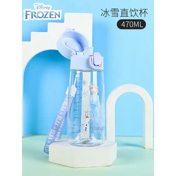 Copo de água congelado Elsa para crianças, copo para beber bebê, escola primária, estudante, garrafa de água, copo para