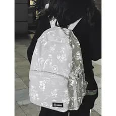 França MKCLACK Graffiti reflexivo mochila estudante High Street Design masculino ins mochila grande capacidade mochila f