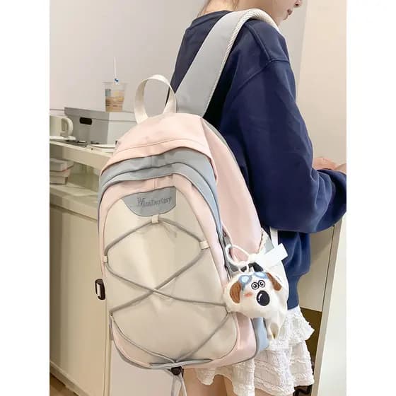 França MKCLACK fresco simples 2025 verão saco de escola estudante computador mochila All-Match viagem portátil mochila