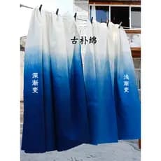 Lanyan Tie-dye tecido Designer roupas gradiente tecido planta-dye azul tintura cortina porta espaço decoração tapeçaria
