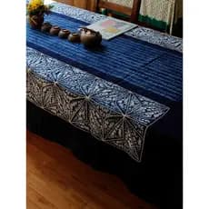 Lanyan Dali estilo étnico artesanal Tie-Dye algodão puro mesa de centro mesa de jantar tecido Sashiko bordado toalha de