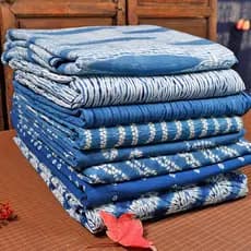 Azul Yan Dali tie-dye pano roupas tecido planta azul tintura tie-dye pano sofá capa pano toalha de mesa algodão puro bol