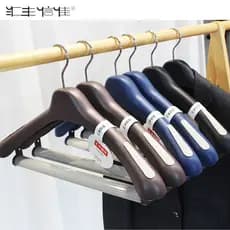 Cabide de terno de plástico masculino tipo negrito High-End grande cabide estendido cabeça giratória cabide de suporte d