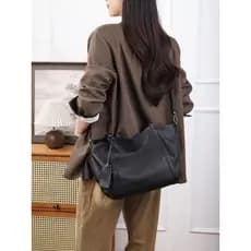 Bolsa de couro genuíno feminina 2026 novo estilo grande capacidade sacola Commuter bolsa feminina primeira camada de cou