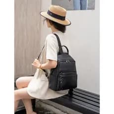 Primeira camada de couro 2026 novo estilo leve Commuter couro genuíno senhoras saco simples All-Match moda viagem grande