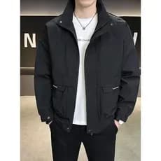 Primavera outono novo estilo jaqueta masculina gola alta jaqueta masculina na moda Casual bonito topo fino jaqueta mascu