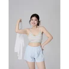 Maiô tamanho grande gordura mm feminino sentimento dividido capa de quatro peças maiô feminino ligeiramente gordo cobrin