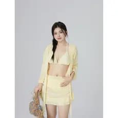 Plus size gordura mm maiô primavera quente bonito maiô dividido maiô feminino plus size biquíni conjunto de quatro peças