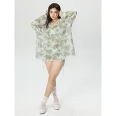 Xiaonan maiô conservador tamanho grande dividido maiô de três peças feminino ligeiramente gordo mais magro olhar capa bl