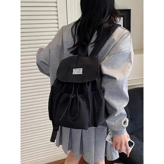 Hong Kong IT.COLATE Mochila de pano de Nylon 2025 Verão All-Match Mochila de estudante Bolsa de escalada de viagem de gr