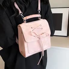 Hong Kong IT.COLATE Versão Coreana Nicho Mochila Doce Arco Bolsa Temperamento Estilo Preppy Mochila Feminina