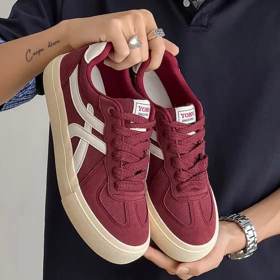 Sapatos masculinos sapatos masculinos tênis 2026 primavera novo estilo sapatos de lona masculino versão coreana All-Matc