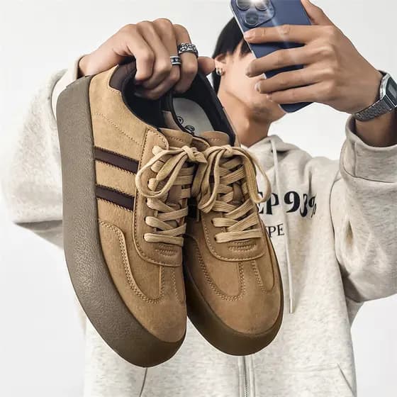 Nicho Retro de sola grossa sapatos de treinamento alemão masculino primavera tênis de cano baixo sapatos esportivos masc