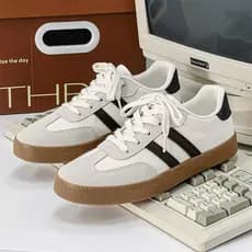 Homens sapatos de treinamento alemão verão respirável 2026 primavera americano Retro Forrest Gump preto sapatos casuais