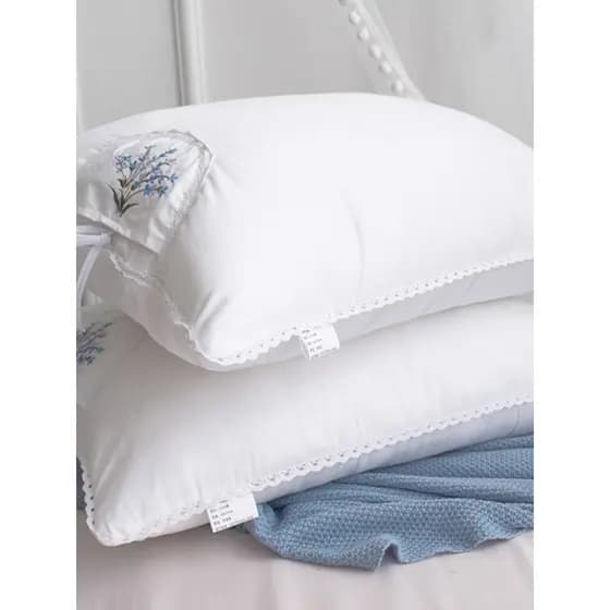 Travesseiro alto calmante de lavanda para dormir, um par de travesseiro macio, núcleo Super macio, travesseiro Cervical