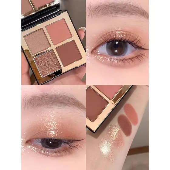 Paleta de sombras de quatro cores novo estilo sal marinho leite azul frio fumo clareamento redução de idade fosco modifi