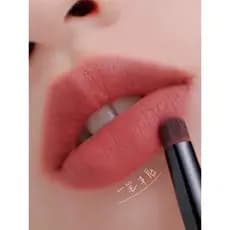 Pincel labial de duas cabeças, pincel profissional de cabeça redonda para batom com tampa, portátil, manchas, cor labial
