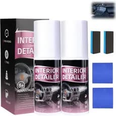 2 Peças de Limpador de Interior de Carro, Spray Detalhador de Interior, Limpador Profundo e Polidor, Limpador de Pneus,