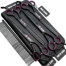 Conjunto de Tesouras Profissionais para Cuidados com o Cabelo de 7,0 polegadas, incluindo tesouras retas, de desbaste, c