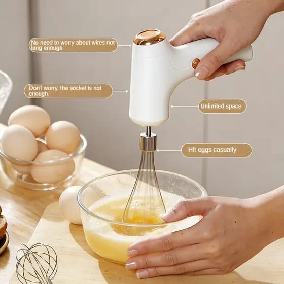 W batedor doméstico liquidificador elétrico Mini pequeno automático bolo fabricante creme ovo branco batedor agitador fe