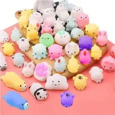 Brinquedo Antiestresse Macio e Resistente a Apertões Squishy Pet Mochi Push Tik Tok