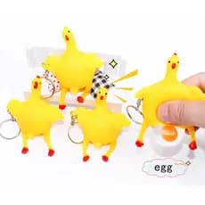 Novos Gadgets Divertidos, Brinquedos Antiestresse de Galinha Puxando Ovo, Chaveiros Surpresa, Brinquedos Macios para Cri
