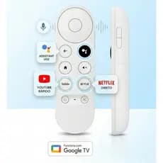 Controle Remoto Compatível com Google Tv Chromecast 4k versões 2020 à 2024 VOZ