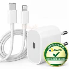 Carregador Compatível Para iPhone 18W Turbo Pro Xr Xs Usb C Lacrado Para iPhone 11 12 13 14 Original  Leve Turbo